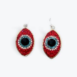 Elegant Red‎ and Gold Earrings